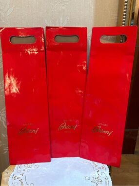 Brioni Red Tie Accessories Bags - Set of 3